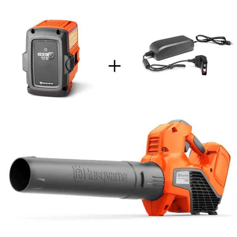 Actieprijs Soffiatore Husqvarna 120iB + Batteria BLi20 + Caricabatterie QC80 – Kit 120iB