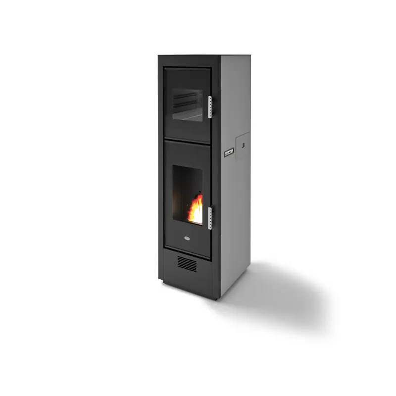 Shop Nu Stufa a Pellet Eva Calor Biscotto alluminio goffrato/nero goffrato con forno – 901671500