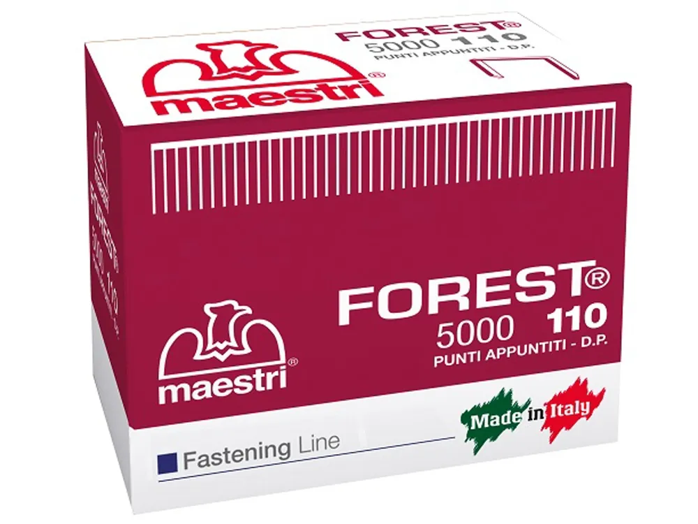 Punti metallici 110 Forest per fissatrici manuali 5000 pezzi Meest Verkocht