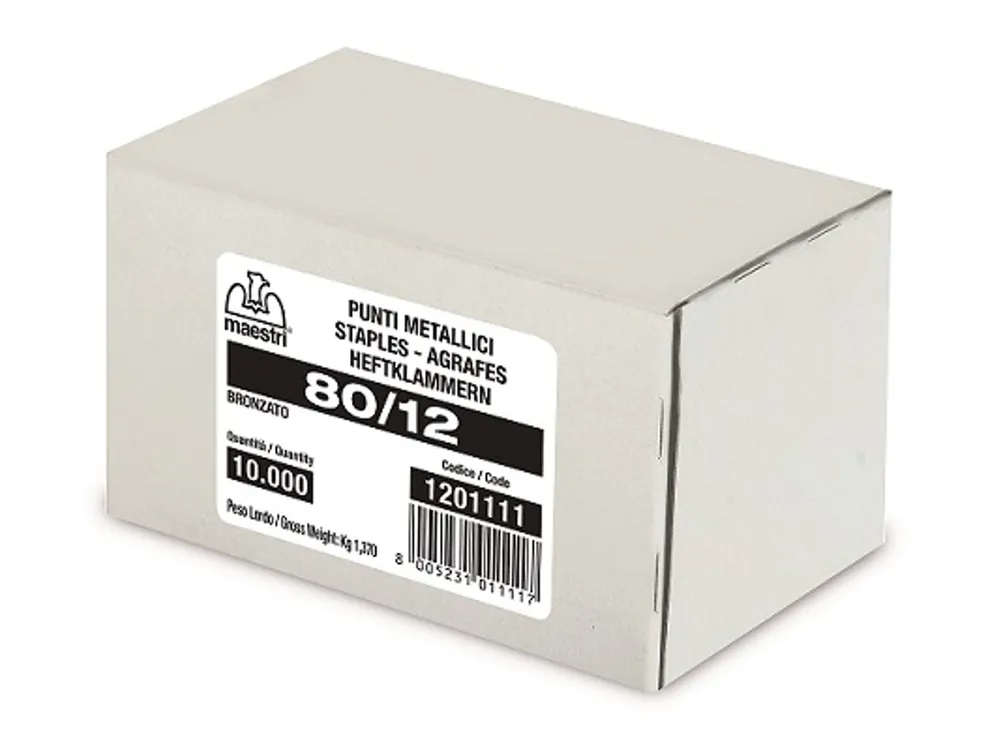Uitverkoop Punti 80/12 bronzati per fissatrici pneumatiche 10.000 pezzi