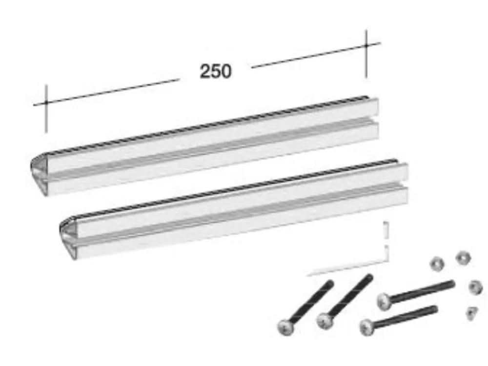 Favoriet Traversini in alluminio per cassette posta 250 mm.