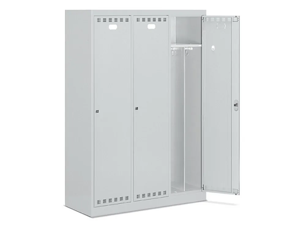 Koop Online Armadio spogliatoio Perfom 3 scomparti mm.1195x500x1750H - Grigio RAL7035