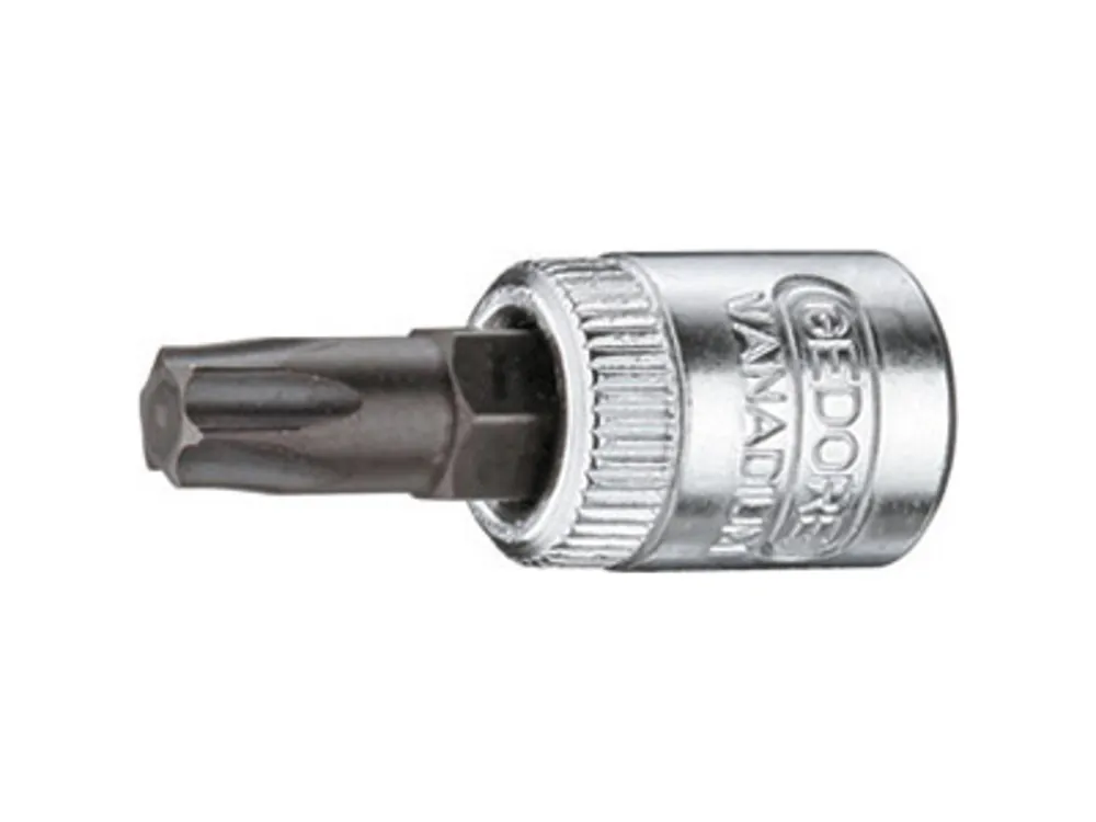 CHIAVI A BUSSOLA ATT. 1/4 DIN 3120 - ISO 1174 CON POLIGONO ESTERNO TORX; LUNGH. MM 30 Finale Uitverkoop