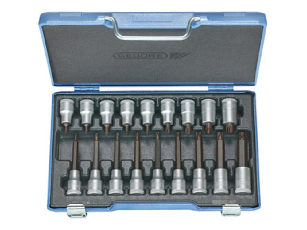ASSORTIMENTI CHIAVI A BUSSOLA 1/2 PER POLIGONO INTERNO TORX 18 PEZZI Alleen Vandaag