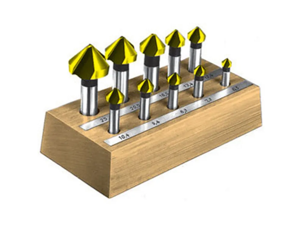 Rechtstreeks Van De Fabrikant ASSORTIMENTI DI 10 FRESE PER SVASARE IN ACCIAIO HSS RIVESTIMENTO TIN ART. 8812 G