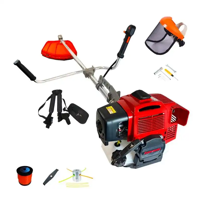 Tijdelijk Beschikbaar Decespugliatore Sakawa con motore Kawasaki 53cc Barra 32mm Caretta Testina In Alluminio + Disco a 2 Denti + Filo