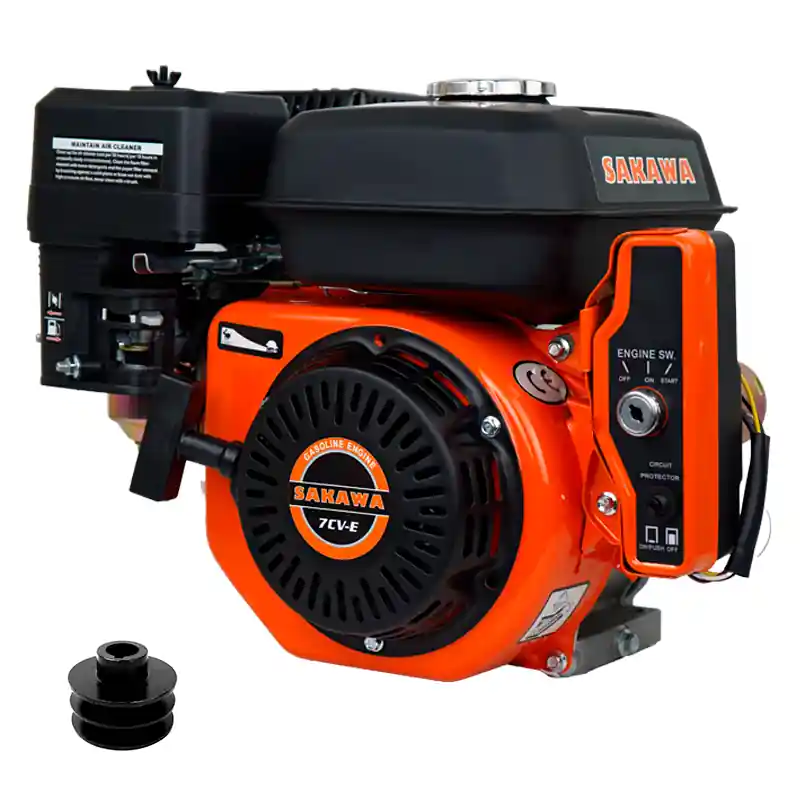 Motore benzina 4 Tempo di avviamento elettrico 7CV 19 mm + Polea Motore 19 Mm Gratis Retour