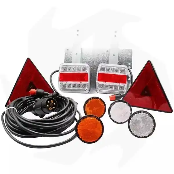 Kit completo di fanali a led e catadiottri triangolari montati su supporto magnetico Exclusieve Aanbieding