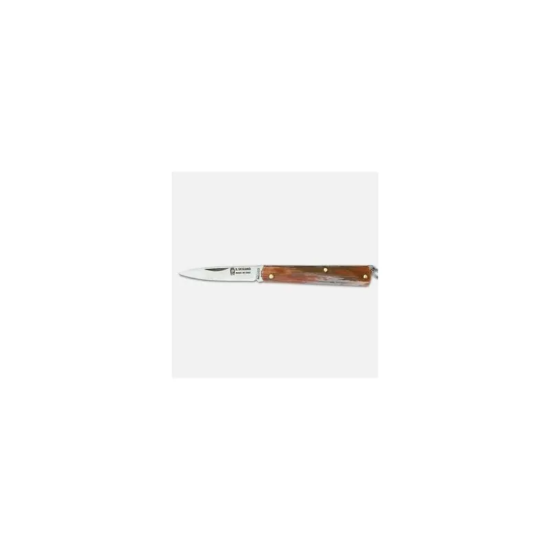 Seizoensaanbieding Coltello professionale "SICILIANO" 19 - Lama acciaio inox 8 cm - Manico in vero Corno