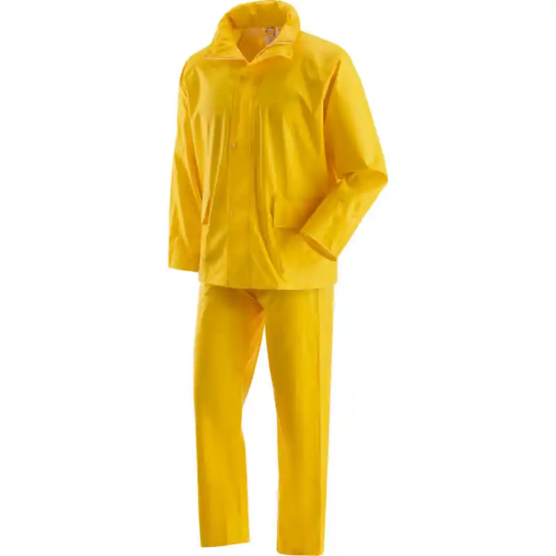 Weekendaanbieding Impermeabile Antipioggia Victoria - Completo Giacca e Panatlone in PU con supporto 100% poliestere - Giallo