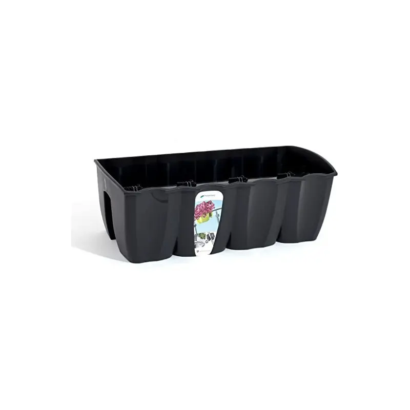 Superprijs Fioriera per ringhiera balconiera CROWN, 58 cm Colore Antracite