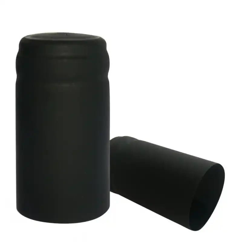 Tijdelijk Beschikbaar Capsule termoretraibili PVC professionali 31x55 colore Nero - 100 PZ -