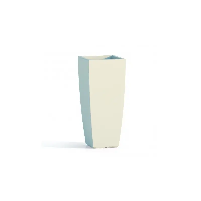 Fabrieksprijs Vaso in resina Stilo Square colore Bianco Avorio 33 x 33 cm - H 70