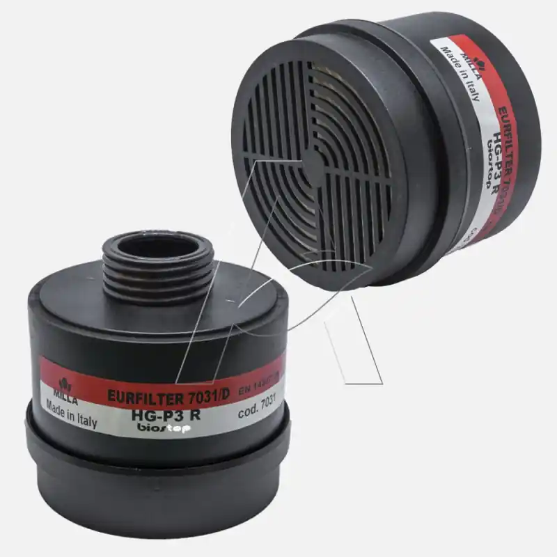 Koopje Filtro protezione Hg-P3 R per maschera a pieno facciale serie PANAREA Milla s.r.l. - adattabile a Raccordi normalizzati EN 148-1