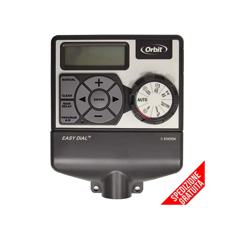 Programmatore centralina irrigazione 6 stazioni Orbit serie Pocket Star HRC 050 ULTIMA Orbit - per interno - mod. 94886 Tijdelijk Beschikbaar