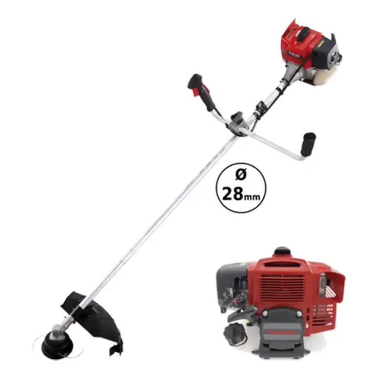 TJ 45 W - Decespugliatore Kawasaki a doppia impugnatura con motore a scoppio 2 tempi da 45,4 cc e 1,9 Hp. Asta da 28 mm Gratis Retour