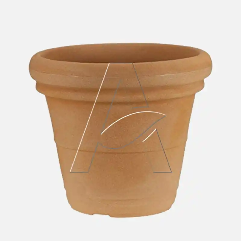 Dagaanbieding Vaso Doppio Bordo liscio colore terracotta Diam. 40 cm