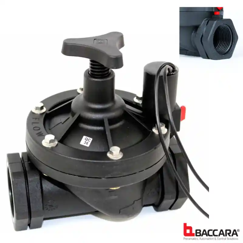 Lage Prijs Elettrovalvola Baccara 9 VDC Latch - Attacco 2" femmina G75S Con controllo di flusso
