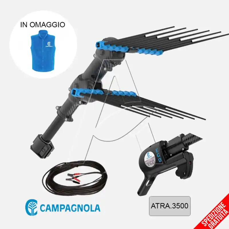 Weekendaanbieding Abbacchiatore scuotitore Testa di raccolta elettrica Alice ECO - Cod. ATRA.3500 Originale campagnola