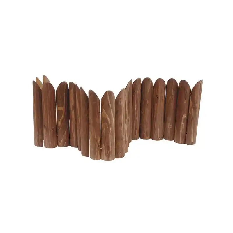 Alleen Vandaag Bordo ornamentale in legno mezzo tondo per aiuole 1,2 mt x h 30 cm - Verdemax
