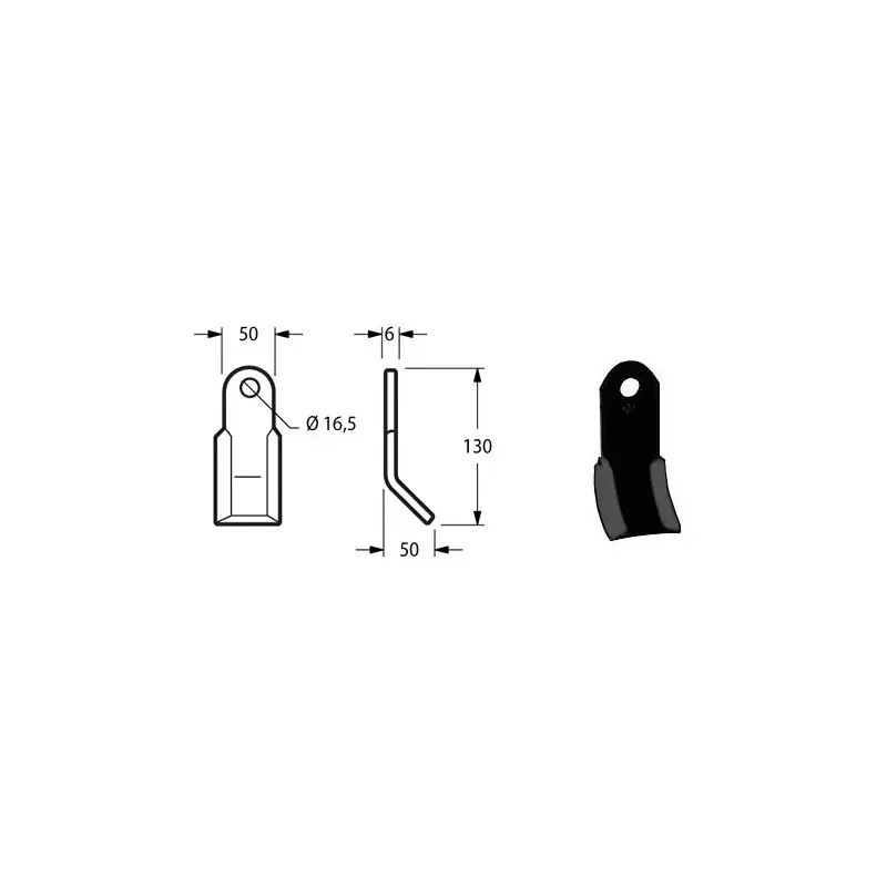 COLTELLO DECESP. HUMUS 50x6 F. 16,5 (HUM01) Laatste Versie