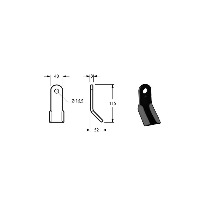 COLTELLO DECESP. FALCONERO 40x8 f. 16,5 (FLN02) Laatste Versie