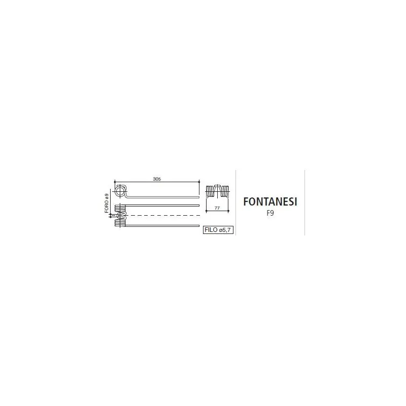 DENTE RANGHINATORE FONTANESI FORO mm 9 Exclusieve Aanbieding