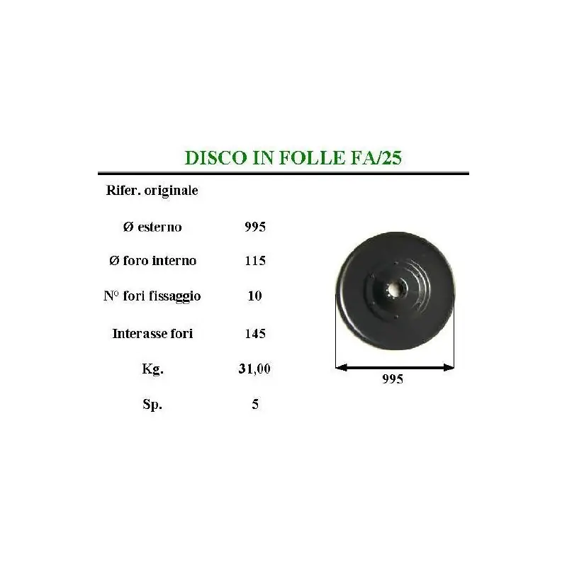 DISCO FOLLE FAHR KM 25 mm 1000 Must-Have