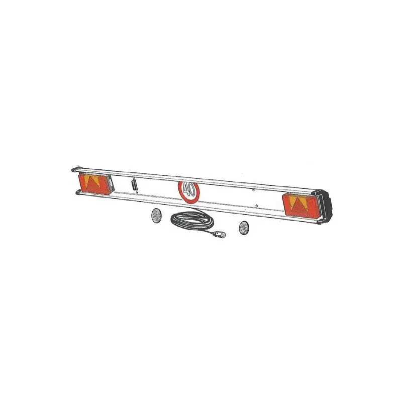 BARRA FANALI RIMORCHIO cm 170 ZINCATA (FAN. RETTANGOLARE) Koopje