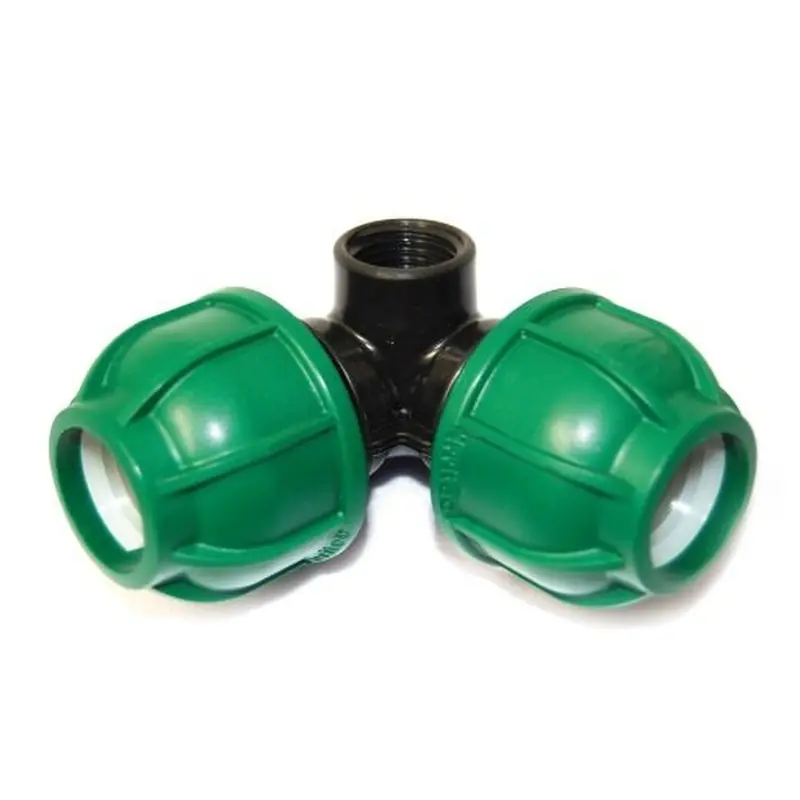 Giunto a Gomito Tre Vie Femmina diam. 32 x 3/4" x 32 ZGTP Aanbieding